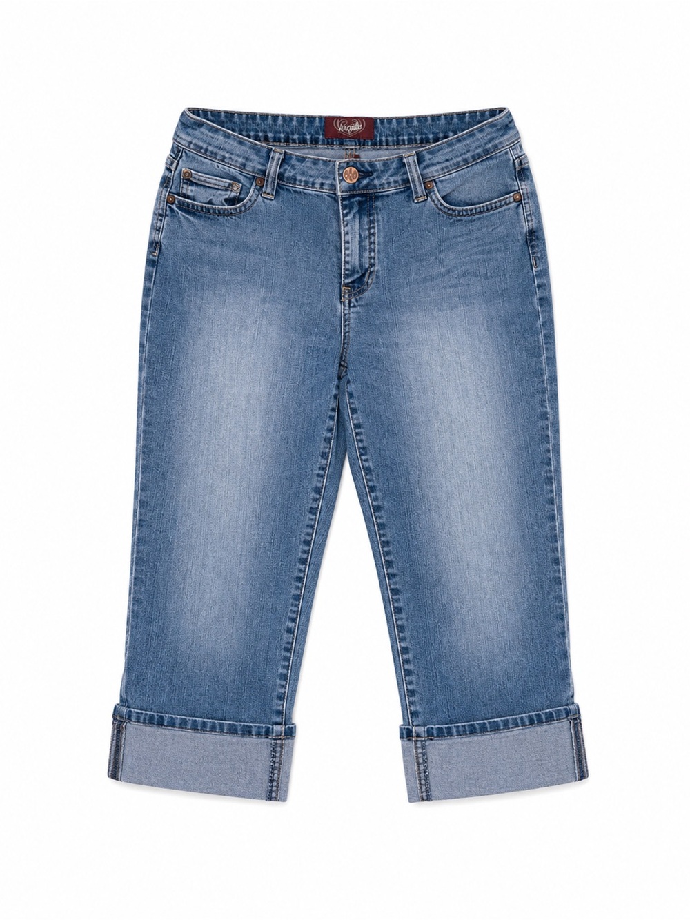 Vintage Y2K Angels Low Rise Blue Cropped Cuffed Jeans